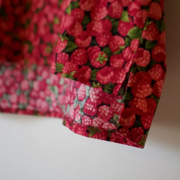 Handmade Cotton Raspberry Crop Top - Picture 5 of 5